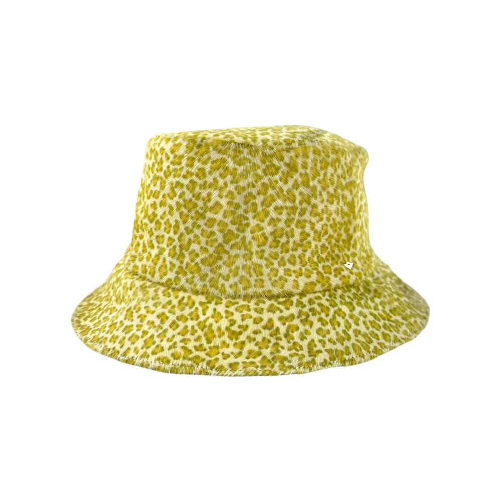 Bottega Veneta Leopard Print Calf Hair Bucket Hat